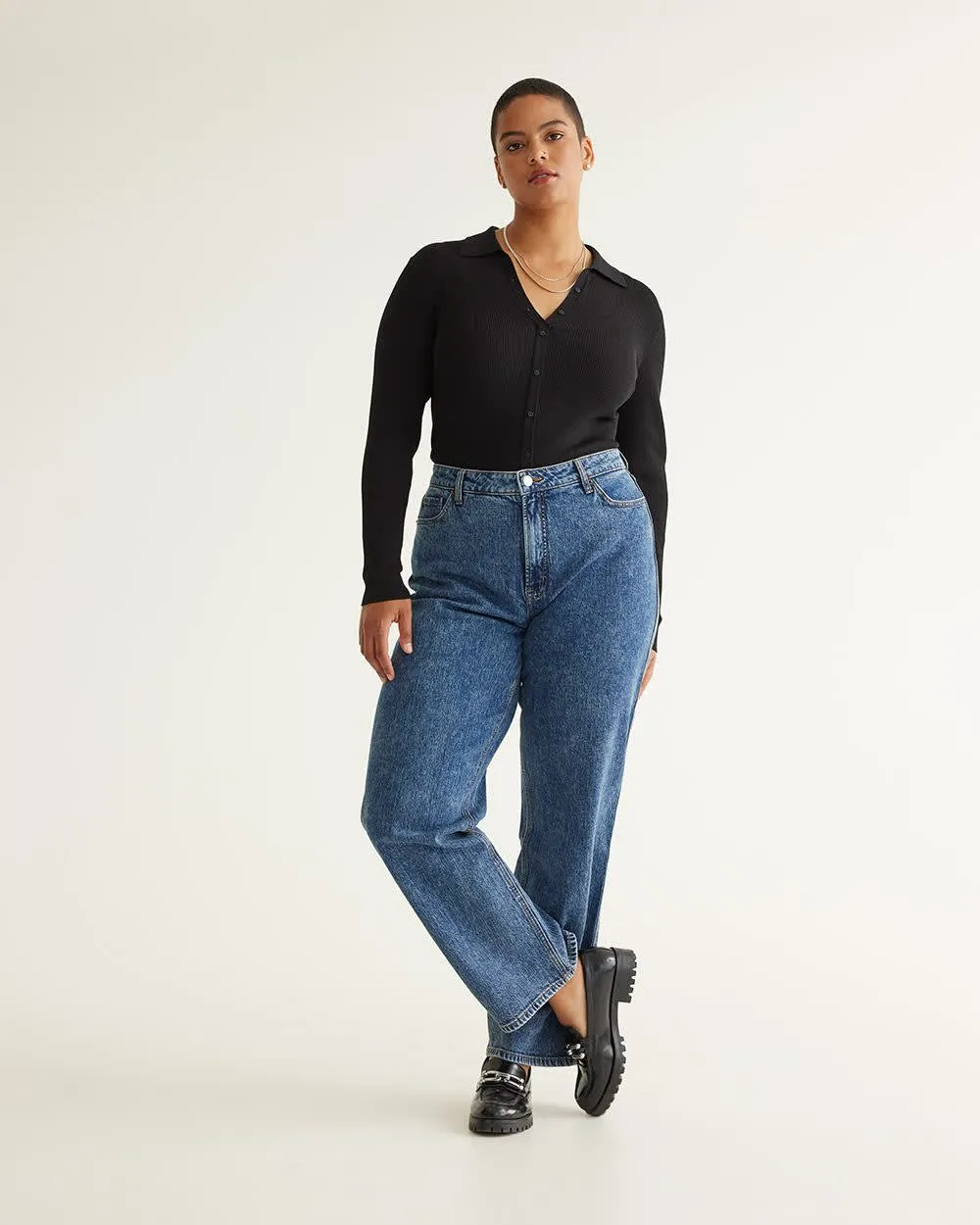Straight-Leg High-Rise Jean sold by Reitmans product image thumbnail 4