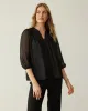 Long-Sleeve V-Neck Blouse with Lurex sold by Reitmans