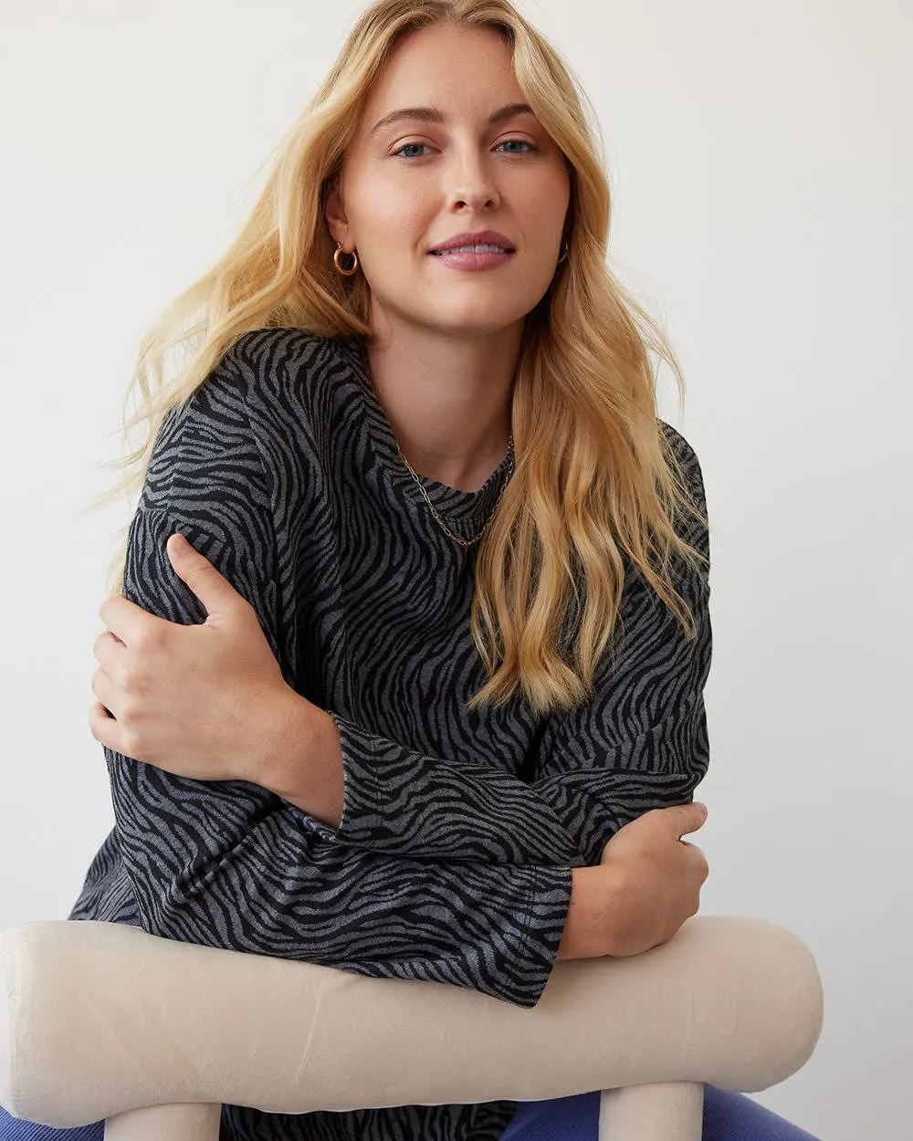 Long-Sleeve Crew-Neck Tee sold by Reitmans product image thumbnail 3