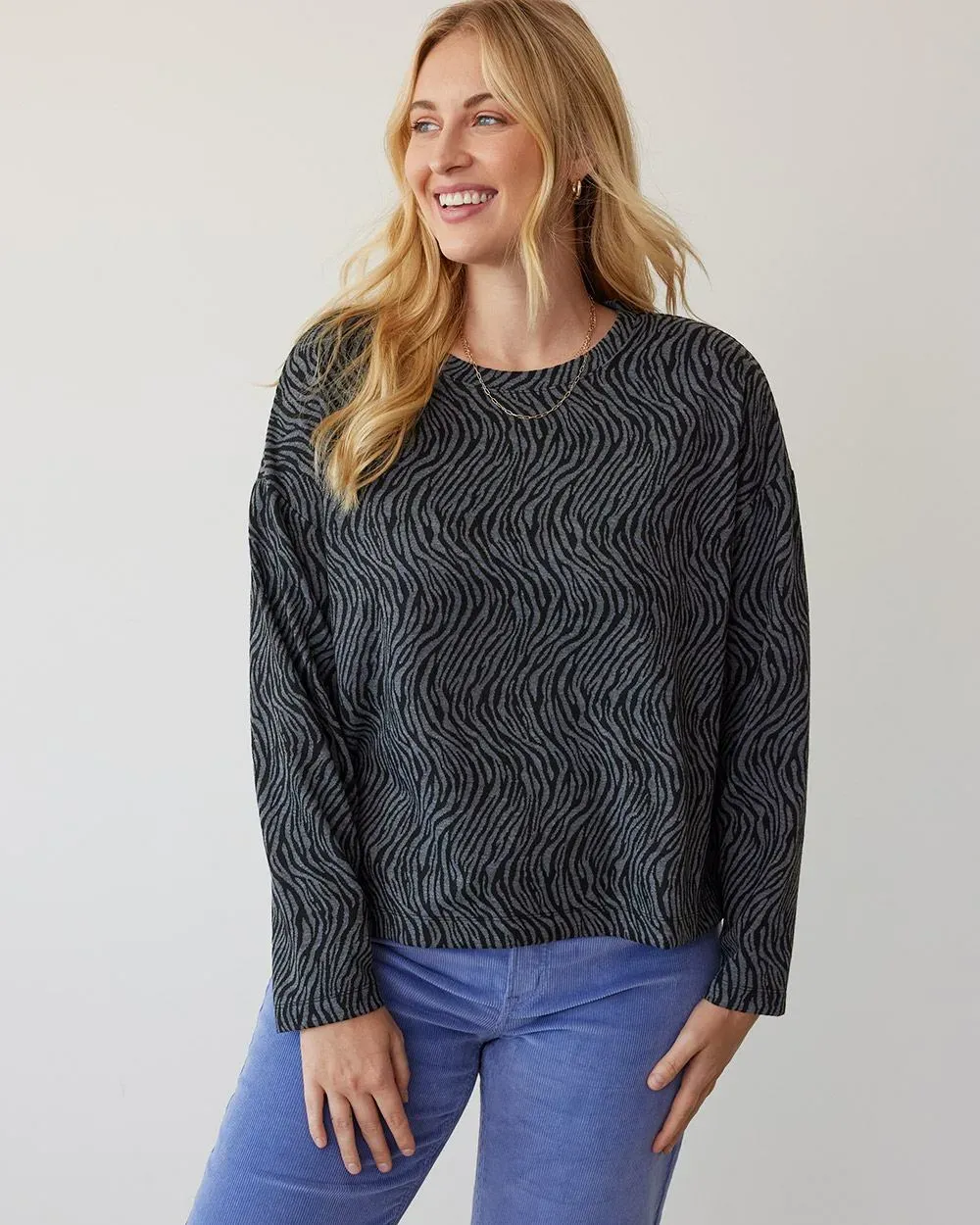 Long-Sleeve Crew-Neck Tee sold by Reitmans product image thumbnail 4