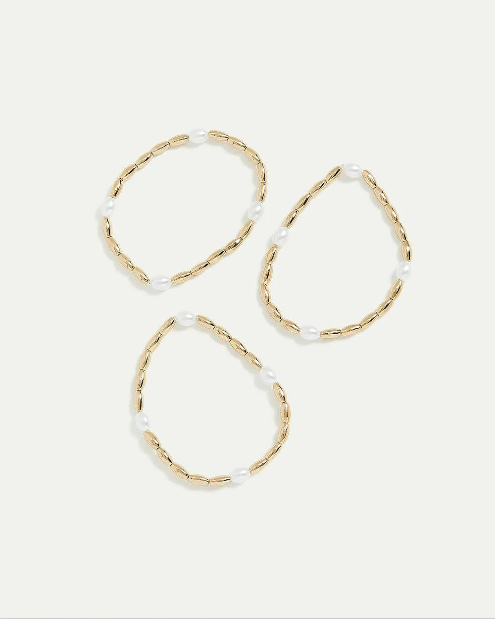 Elastic Bracelets with Beads and Pearls, Set of 3 sold by Reitmans product image thumbnail 2