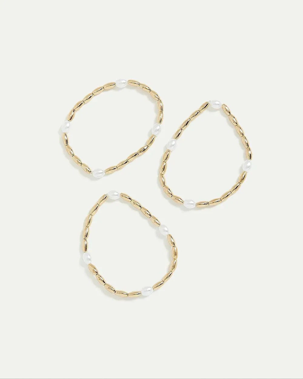 Elastic Bracelets with Beads and Pearls, Set of 3 sold by Reitmans product image thumbnail 4