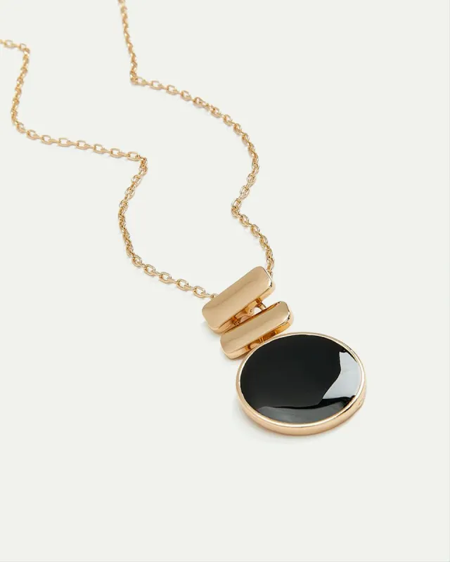 Long Necklace with Three-Layer Pendant sold by Reitmans
