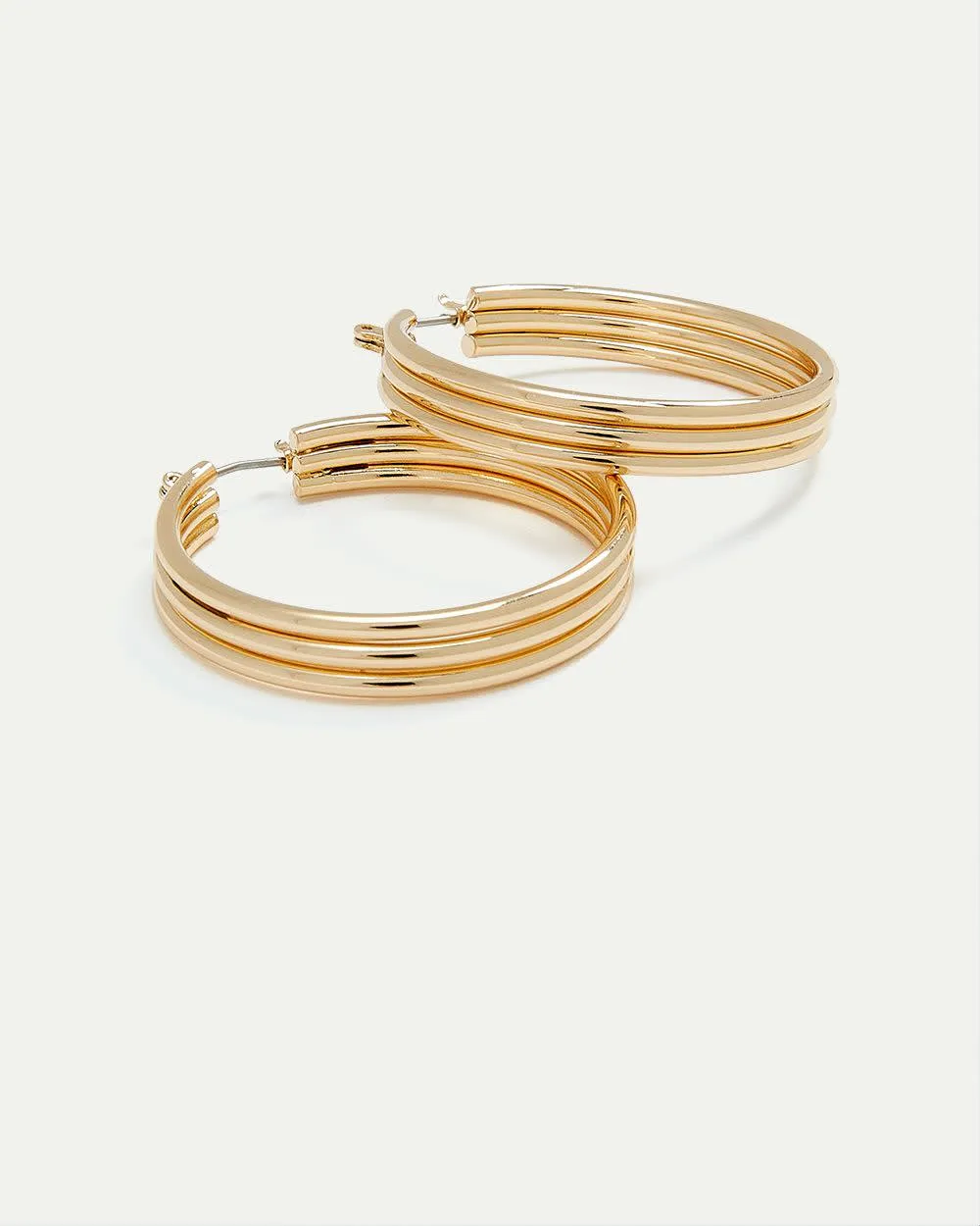 Large Hinged Hoops with Ridges sold by Reitmans product image thumbnail 3