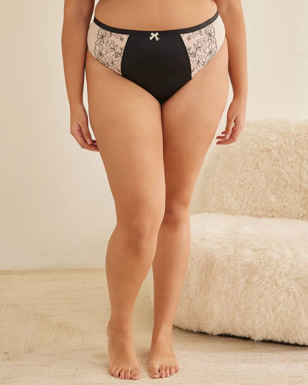 Microfibre Thong with Embroidery - Déesse Collection sold by Reitmans product image thumbnail 5