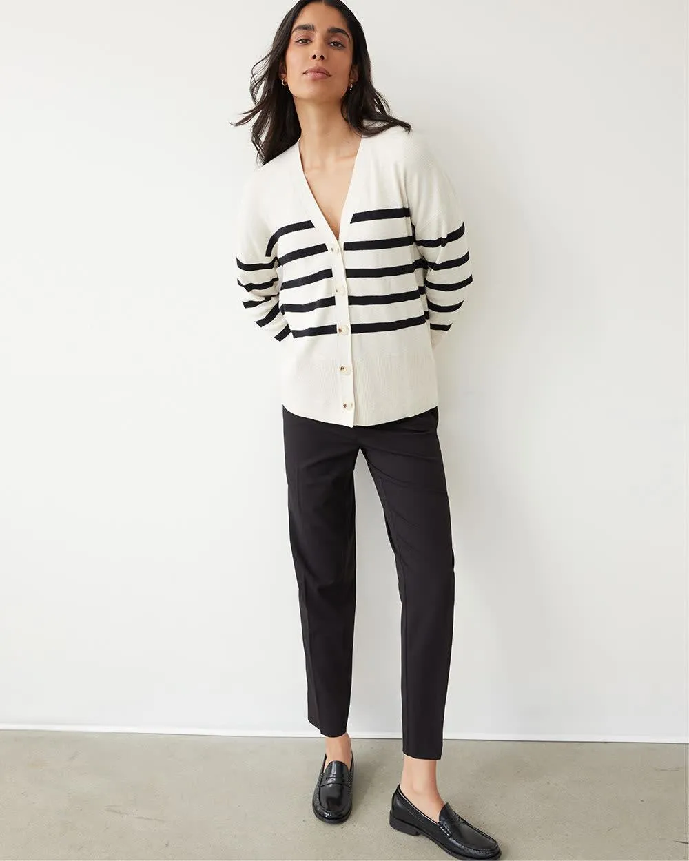 Long-Sleeve Buttoned-Down Cardigan sold by Reitmans product image thumbnail 3