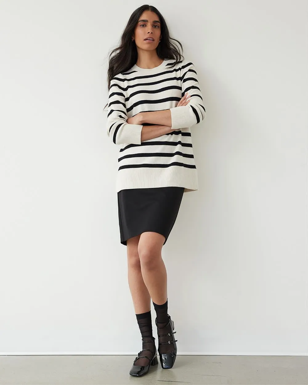 Long-Sleeve Crew-Neck Sweater sold by Reitmans product image thumbnail 3