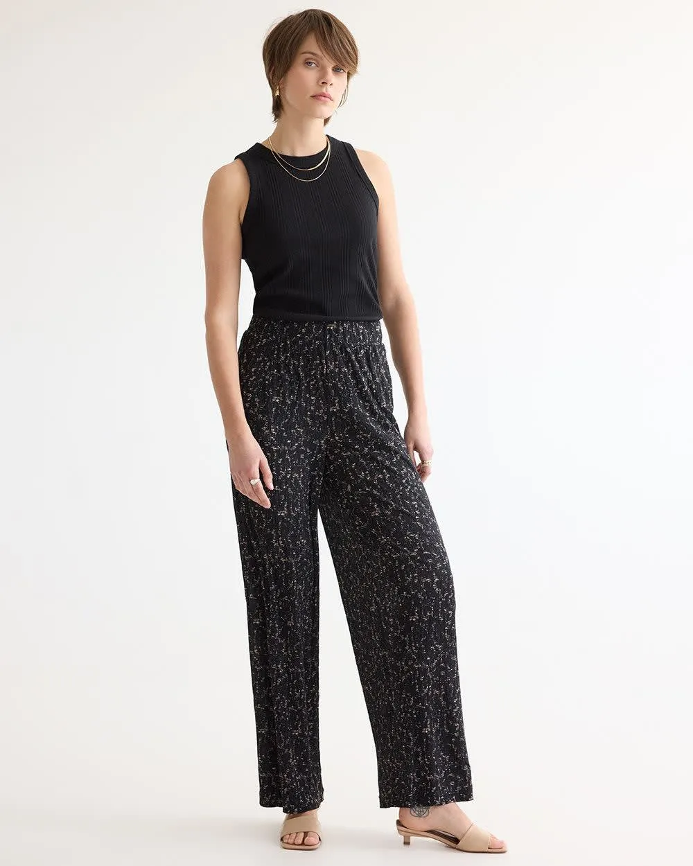 Wide-Leg High-Rise Knit Pants - Tall sold by Reitmans product image thumbnail 3