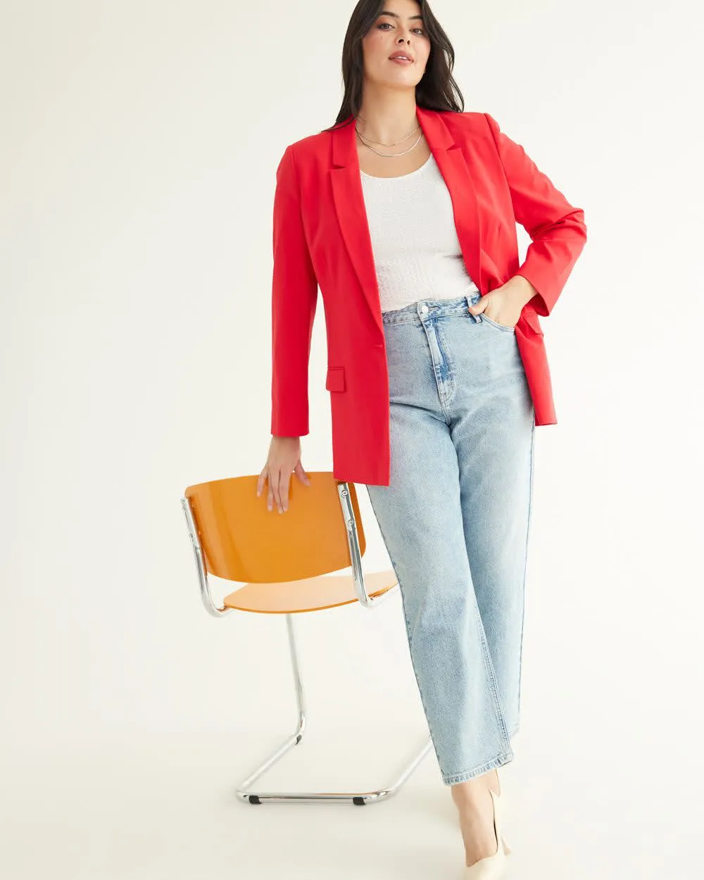 Tapered-Leg High-Rise Jean - The Mom Jeans - Petite sold by Reitmans product image thumbnail 3