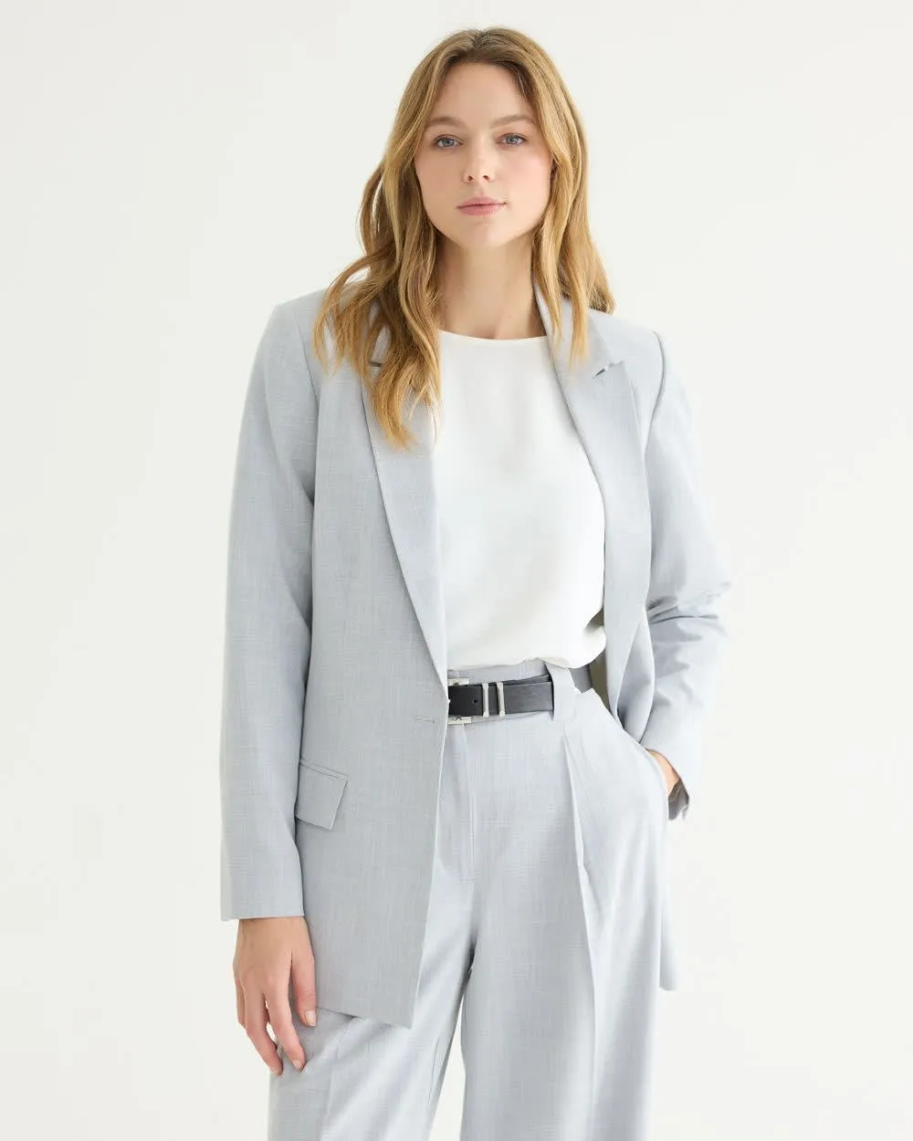 Crosshatch One-Button Blazer sold by Reitmans product image thumbnail 3