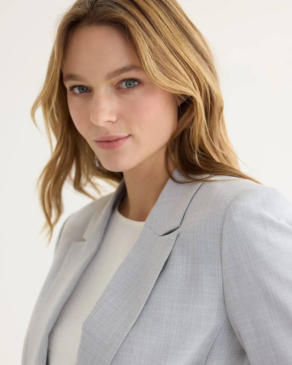 Crosshatch One-Button Blazer sold by Reitmans product image thumbnail 5
