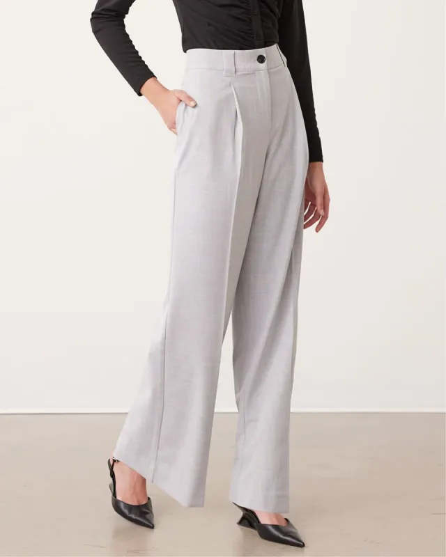 Crosshatch Wide-Leg High-Rise Pants - Petite sold by Reitmans