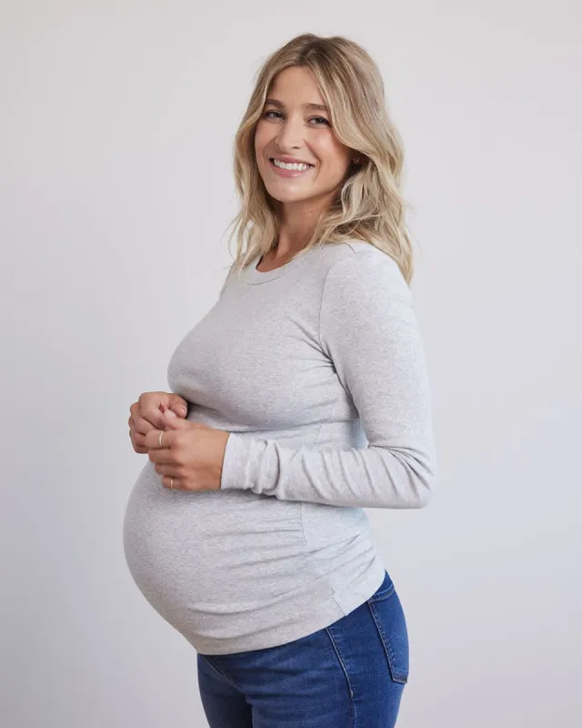 Long-Sleeve Crew-Neck Top - Thyme Maternity sold by Reitmans