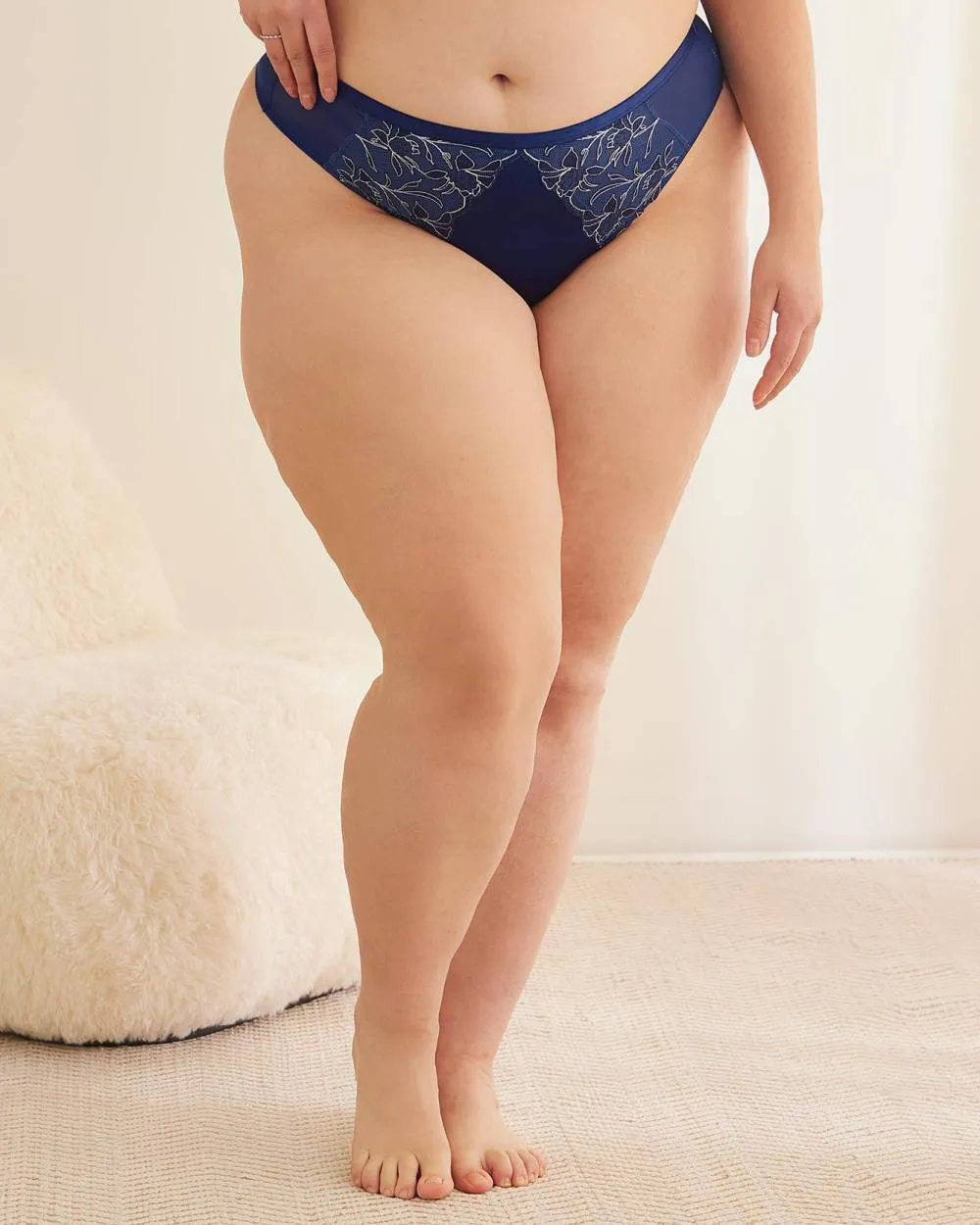 Satin Thong with Embroidery - Déesse Collection sold by Reitmans product image thumbnail 2