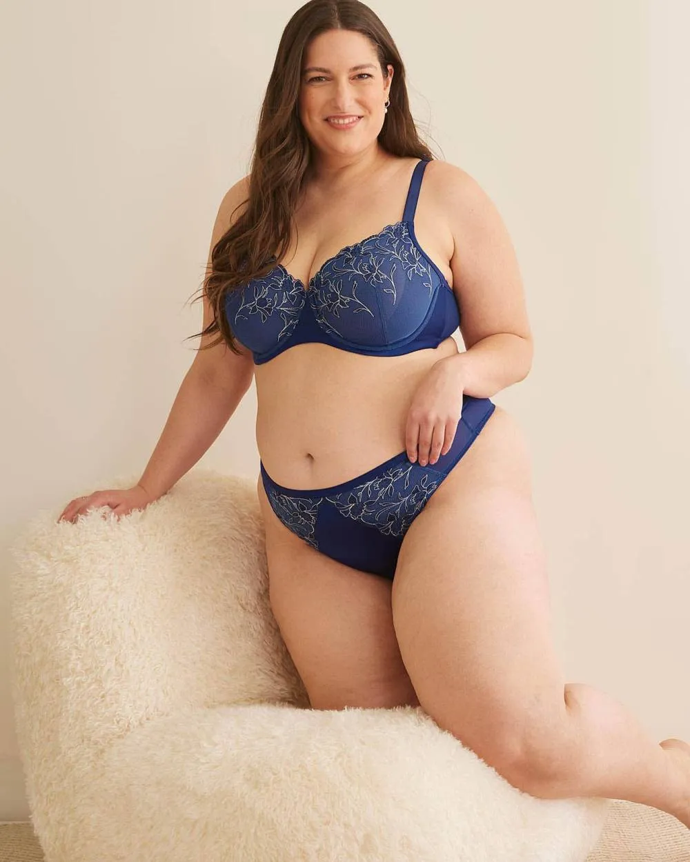 Satin Thong with Embroidery - Déesse Collection sold by Reitmans product image thumbnail 4