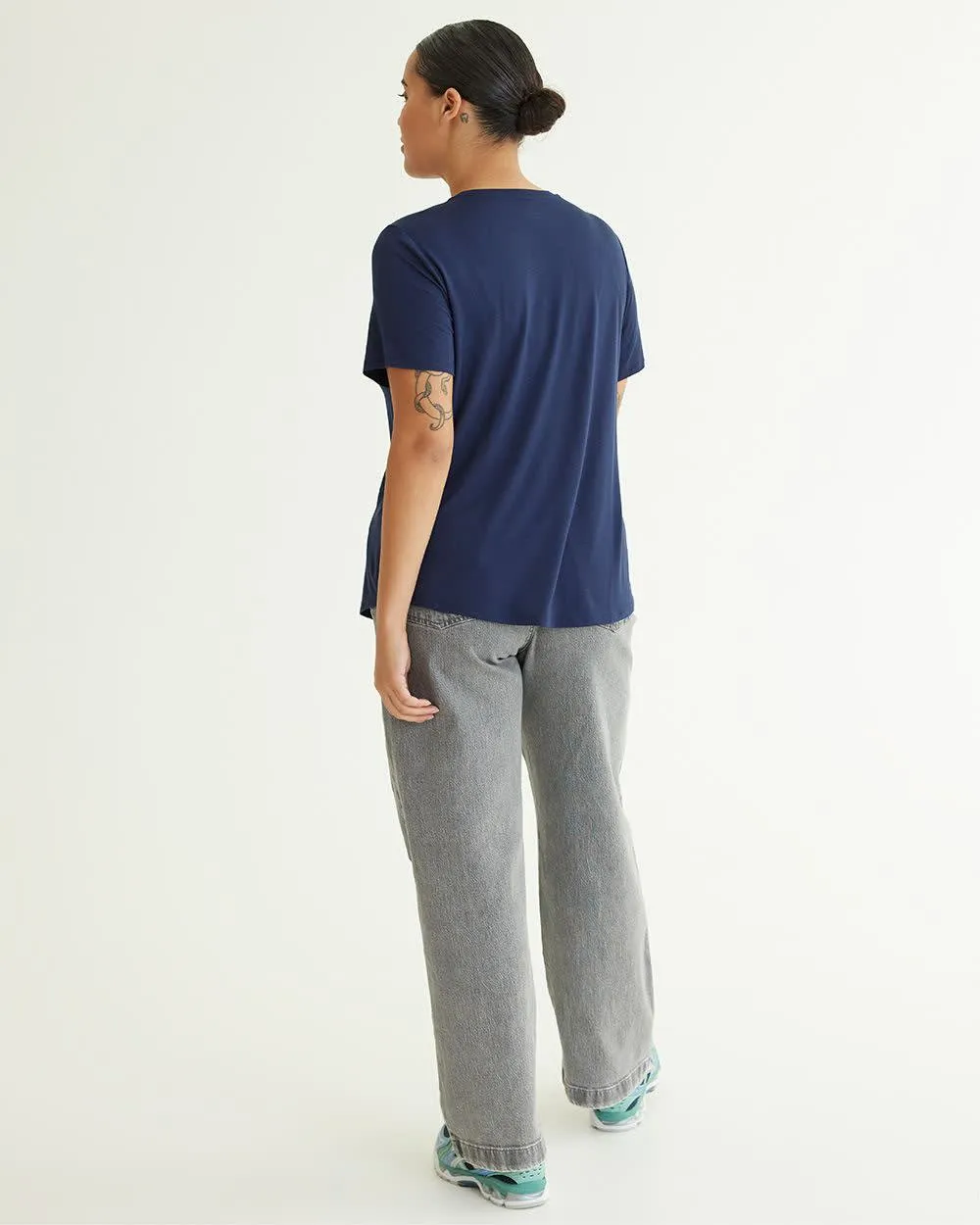 Short-Sleeve Crew-Neck Tee - R Essentials sold by Reitmans product image thumbnail 2