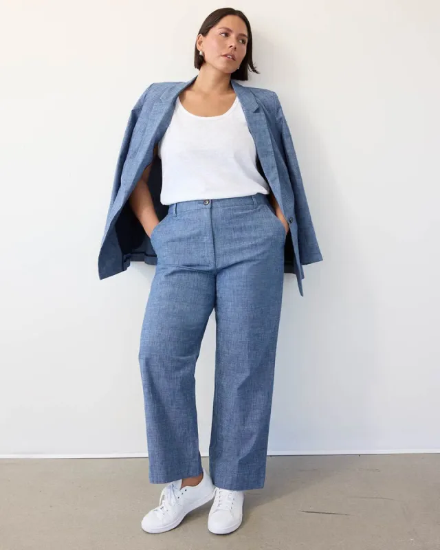 Straight-Leg Ankle Chambray Pant - Tall sold by Reitmans