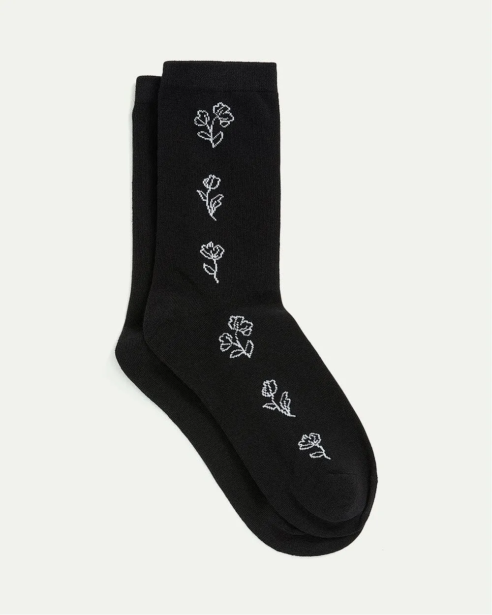 Cotton Socks with Floral Pattern sold by Reitmans