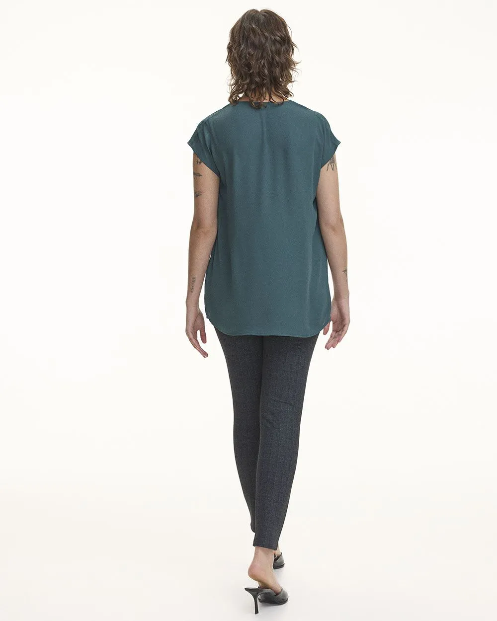 Short-Sleeve V-Neck Blouse sold by Reitmans product image thumbnail 2