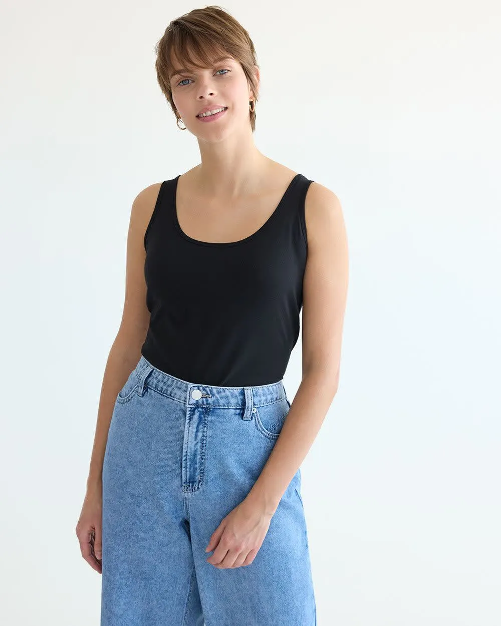 Scoop-Neck Cotton Tank - R Essentials sold by Reitmans product image thumbnail 3