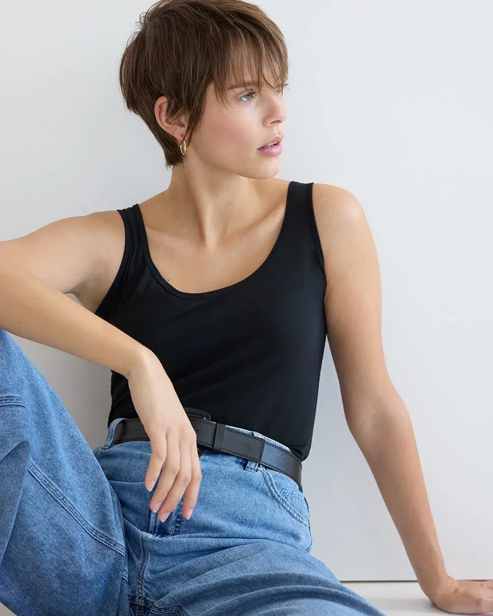 Scoop-Neck Cotton Tank - R Essentials sold by Reitmans product image thumbnail 5