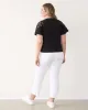 Short-Sleeve Eyelet Top with Crew Neckline sold by Reitmans