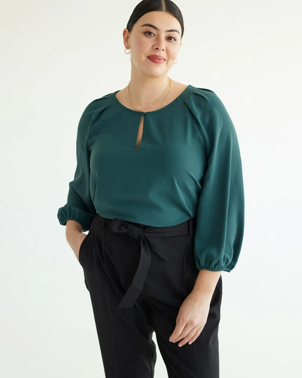 Long-Sleeve Scoop-Neck Blouse sold by Reitmans
