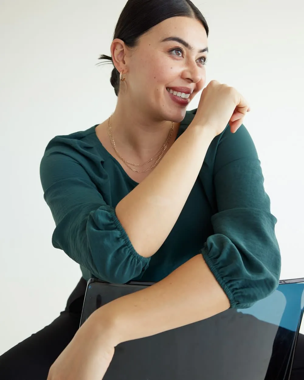 Long-Sleeve Scoop-Neck Blouse sold by Reitmans product image thumbnail 3