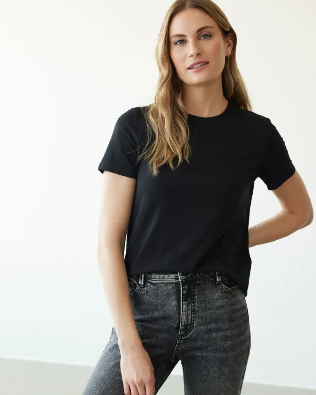 Short-Sleeve Crew-Neck Tee - R Essentials sold by Reitmans