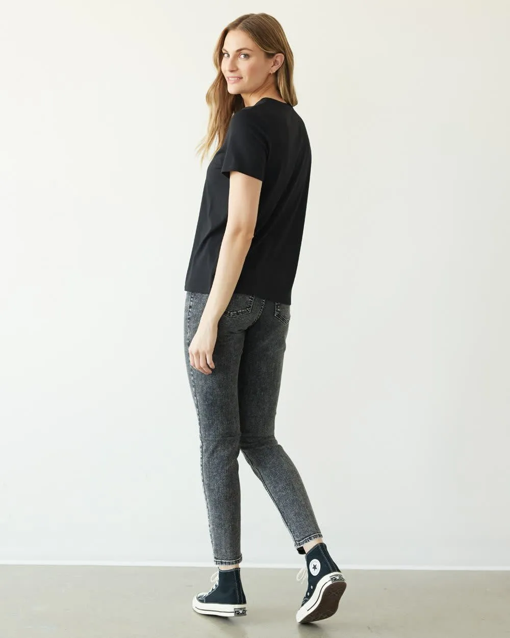 Short-Sleeve Crew-Neck Tee - R Essentials sold by Reitmans product image thumbnail 2