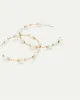 Open Hoops with Pearls sold by Reitmans