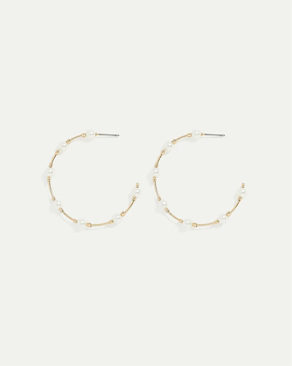 Open Hoops with Pearls sold by Reitmans product image thumbnail 2