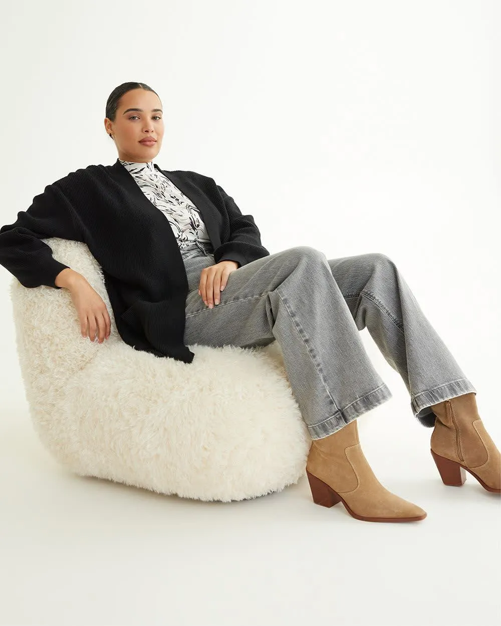 Long-Sleeve Open Cardigan with Pockets sold by Reitmans product image thumbnail 3