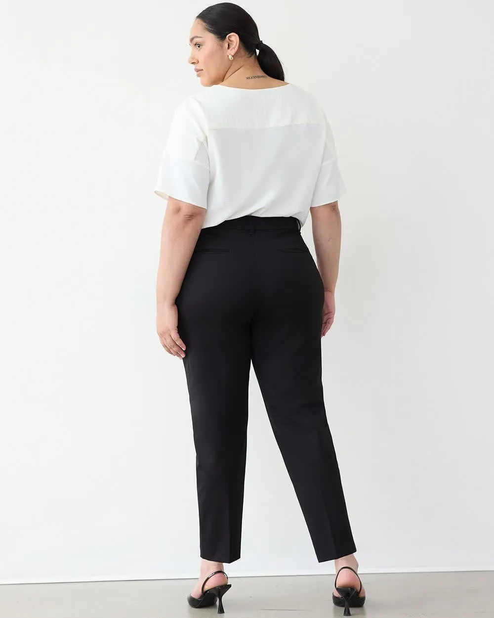 Slim-Leg High-Rise Pant - The Classic Stretch - Curvy Fit sold by Reitmans product image thumbnail 2