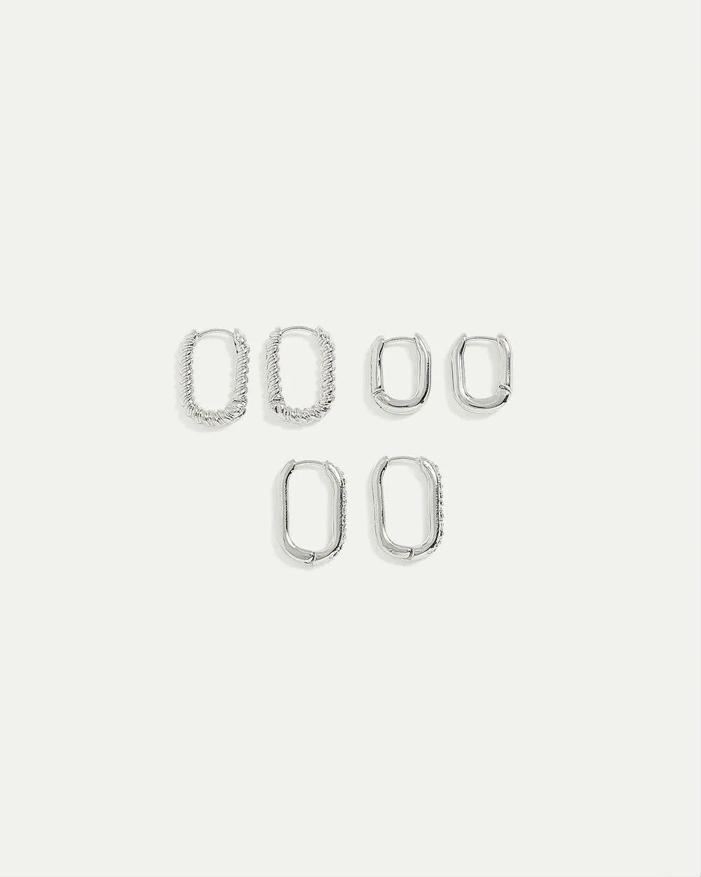 Elongated Hoops - Set of 3 sold by Reitmans product image thumbnail 2