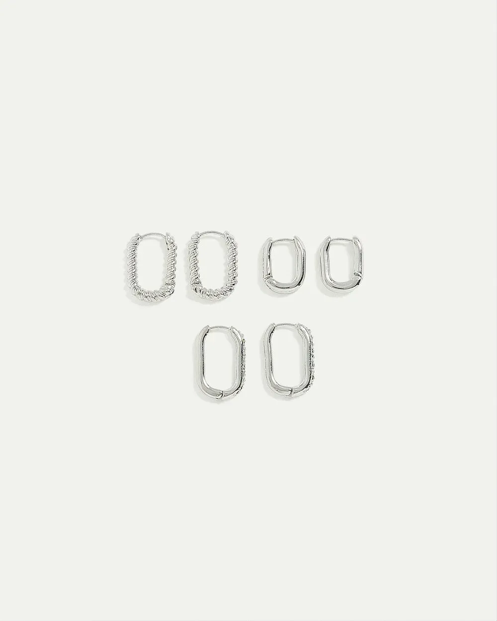 Elongated Hoops - Set of 3 sold by Reitmans product image thumbnail 4