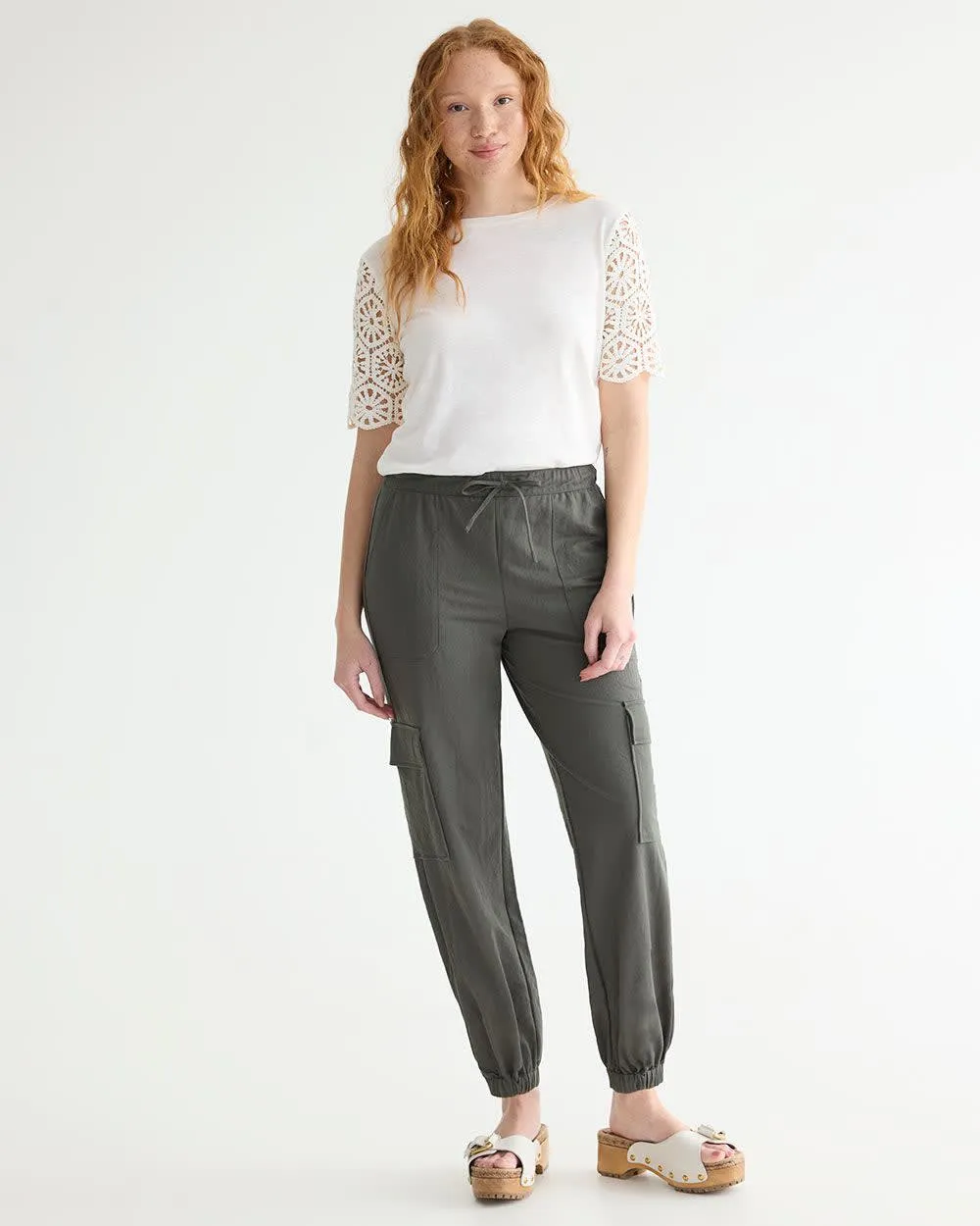 High-Rise Piqué Jogger Pant sold by Reitmans product image thumbnail 3