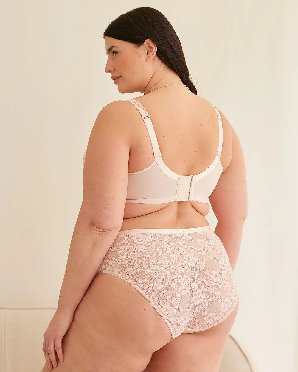 Underwire Two-Tone T-Shirt Bra with Lace - Déesse Collection sold by Reitmans product image thumbnail 2