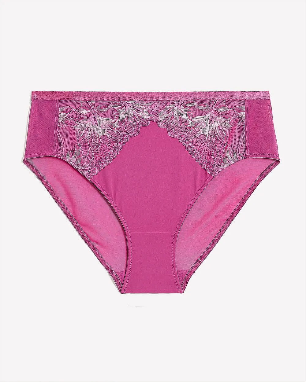 Solid High-Cut Brief with Lace and Mesh - Déesse Collection sold by Reitmans product image thumbnail 5