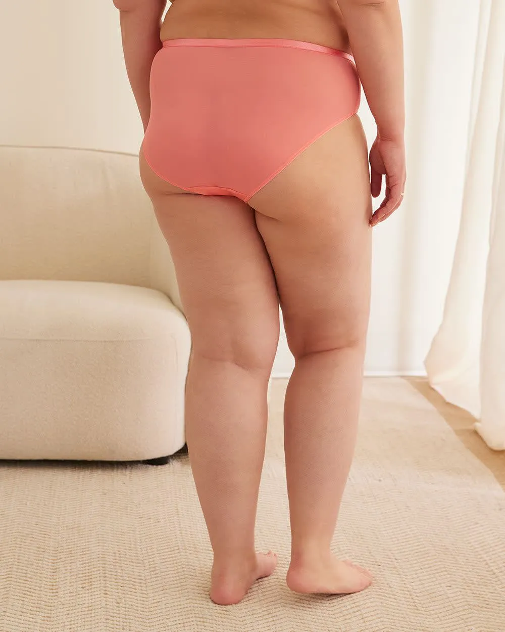 Satin High-Cut Brief with Embroidery - Déesse Collection sold by Reitmans product image thumbnail 3