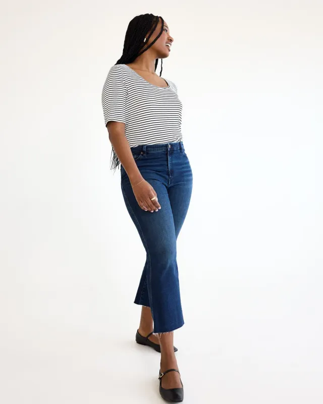 Flare-Leg Cropped Mid-Rise Jean sold by Reitmans