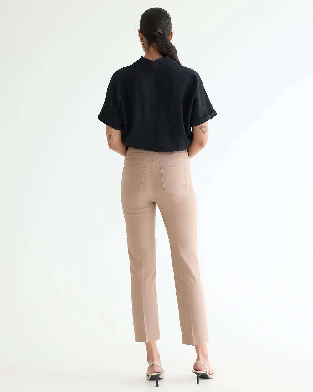 Cropped Straight-Leg High-Rise Pants - The Iconic sold by Reitmans product image thumbnail 2