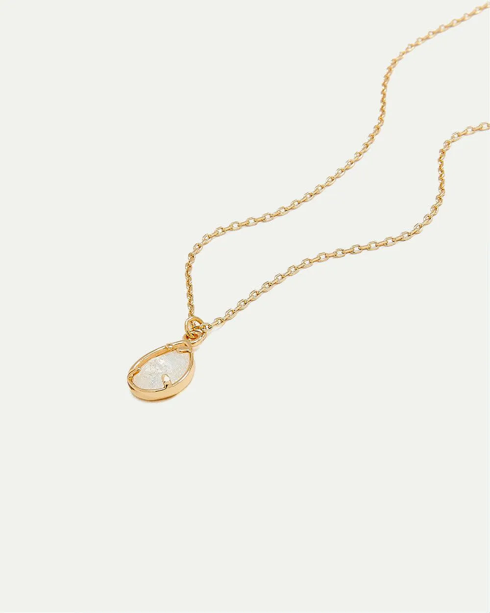 Short Necklace with Pear-Shaped Stone Pendant sold by Reitmans