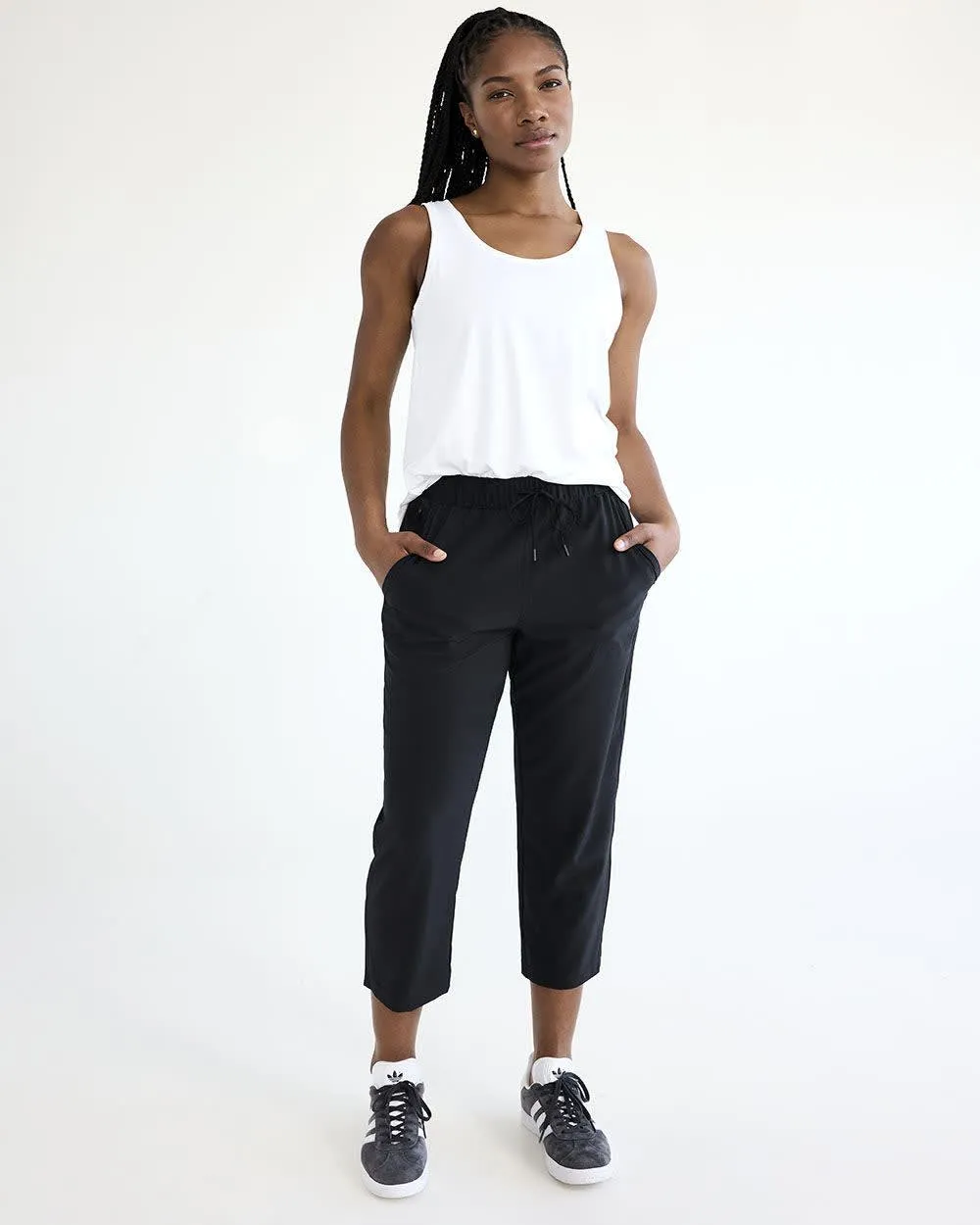 Textured Woven Capri Pant - Hyba sold by Reitmans