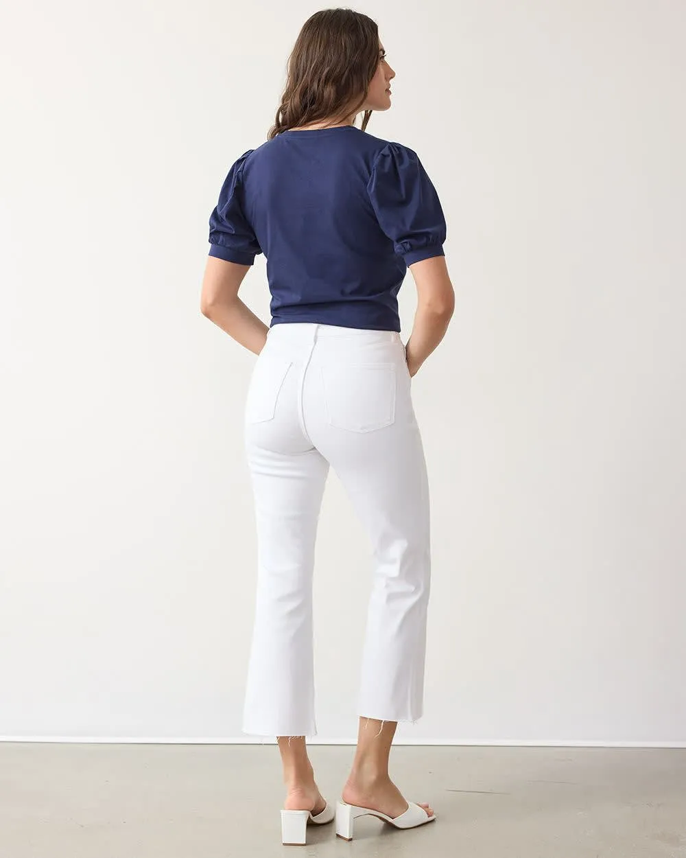 Flare-Leg Mid-Rise Cropped Jean - Petite sold by Reitmans product image thumbnail 2