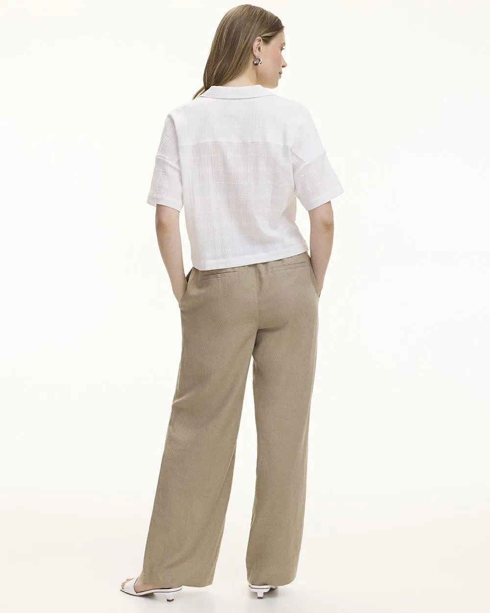 Short-Sleeve Buttoned-Down Blouse sold by Reitmans product image thumbnail 2