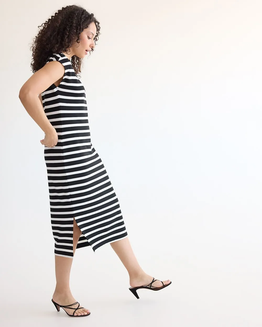 Extended-Sleeve Crew-Neck Midi Dress sold by Reitmans