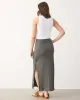 Pull-On Ribbed Maxi Skirt with Side Slit sold by Reitmans