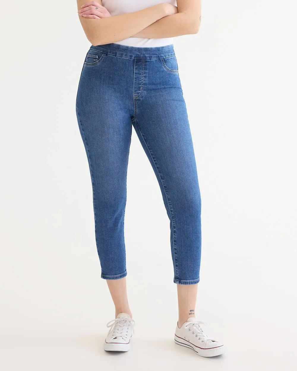 Cropped Denim Legging Pants - R Essentials - Petite sold by Reitmans