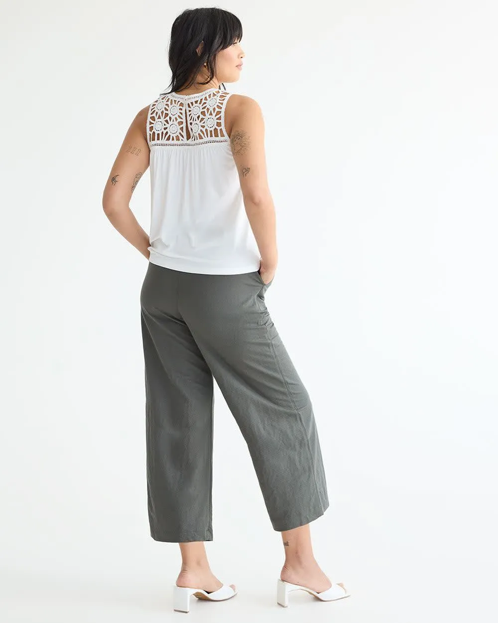 Crew-Neck Crochet Tank sold by Reitmans product image thumbnail 2